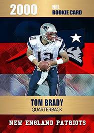 Metal kitchen cabinets popular again 2017 nfl mvp stats. Amazon Com 2000 Tom Brady Nfl Football Card Limited Edition Rookie Phenoms Custom Made Novelty Football Card Depicting His Rookie Year New England Patriots Sports Outdoors
