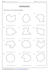 Polygon Worksheets Shapes Worksheets Convex And Concave Polygons Shapes Lessons
