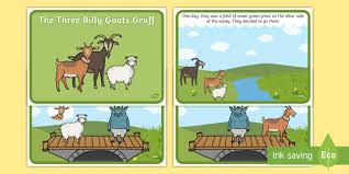 It is a classic fairy tale: The Three Goats Story Cards Kindergarten Primary Resource