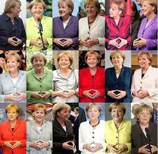 A hand gesture made by resting one's hands in front of the stomach so that the fingertips meet, with the thumbs and index fingers forming a rough quadrangular shape. Ian Bremmer On Twitter What To Do With Your Hands When You Re Standing In Repose Angela Merkel Has The Answer