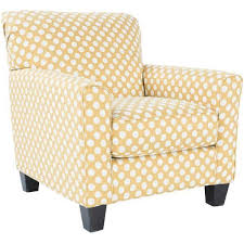 Brindon Dot Accent Chair By Ashley Furniture Sunny And Golden Yellow Accent Chair With White Polka Dots Yellow Accent Chairs Accent Chairs Accent Arm Chairs