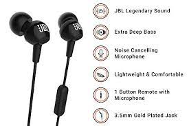 Original jbl c100si wired stereo earphones sport deep bass headset 3.5mm mic. Jbl C100si In Ear Deep Bass Headphones With Mic Black