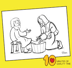 These spring coloring pages are sure to get the kids in the mood for warmer weather. Jesus Washes The Feet Of His Disciples Coloring Page 10 Minutes Of Quality Time