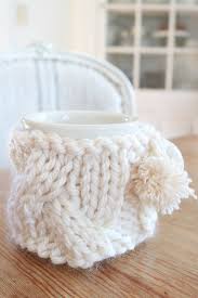 Smart auto self stirring coffee mugs 14oz double wall stainless steel mug with lid self stirring tumbler. Cable Knit Mug Cozy A Box Of Twine