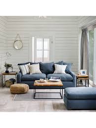John Lewis Partners Wicker Medium Basket Grey In 2020 Blue Sofas Living Room Beach House Living Room Coastal Living Room