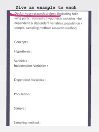 We did not find results for: Give An Example To Each Design Your Research Project Chegg Com