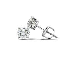 White pearl earring set for lady. 14kt White Gold Lab Grown Diamond Stud Earrings Little Switzerland