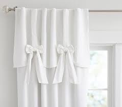 Evelyn Linen Blend Bow Valance Blackout Curtain Panel Blackout Panels Blackout Curtains Pottery Barn Kids