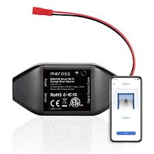 meross smart garage door opener remote app control compatible with alexa google assistant and ifttt no hub needed black