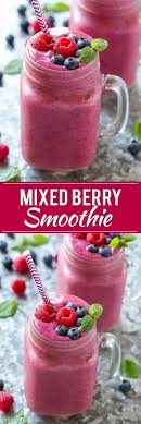 34 Smoothies That Will Boost Your Mornings Decor Dolphin Mixed Berry Smoothie Berry Smoothie Recipe Berries Recipes