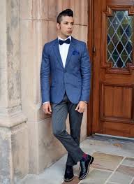 Black Blazer Grey Pants Blue Shirt With Gray Trousers Blue Jacket White Shirt And Navy Blue Bow Tie Leather Jacket Men Stylish Mens Outfits Mens Outfits