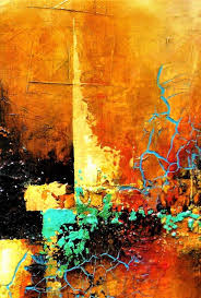 Transizione Marrone Rosso Verde Acqua Nero E Crema Etsy Pittura Acrilica Astratto Pittura