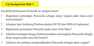 Berilah tanda silang (x) pada huruf. Jawaban Uji Kompetensi Bab 1 Pkn Kelas 9 Halaman 29 Dinamika Pancasila Sebagai Dasar Negara Bastechinfo