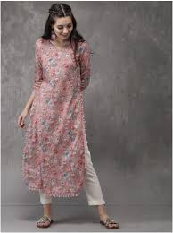 Anouk Women Pink Printed Straight Kurta Rs 1019 Kurta Designs Women A Line Kurta Kurti Designs Party Wear