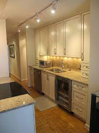 The color combinations are so glamorous. Galley Kitchen Lighting Houzz