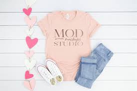 Tshirt Mockup Bella Canvas 3413 Mockup Tshirt Peach Triblend Etsy Clothing Mockup Shirt Mockup Valentine T Shirts