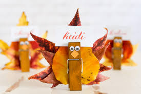 On top of that, decorative diy thanksgiving place cards can go a long way in sprucing up your table, even if you don't have a centerpiece planned. Easy Turkey Place Card Holders Hey Let S Make Stuff