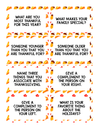 Just one solid conversation starter can really bring two people closer together. Conversation Starters For Thanksgiving Free Printable