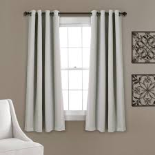 Set Of 2 95 X52 Insulated Grommet Top Blackout Curtain Panels Light Gray Lush Dcor Target