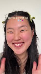 easy winter makeup look 💘⛄️🪽 #wintermakeuplook #wintermakeuproutine  #asianmakeup