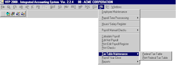 Vfp 2000 Help Federal Tax Table