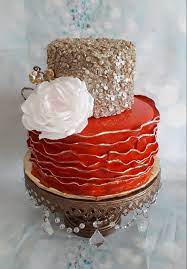Red Gold Cake Cake Designs Gold Cake Cake