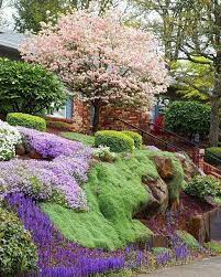 Steep Bank Rockery Sloped Garden Rock Garden Design Ground Cover Plants