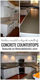 quick install of concrete countertops