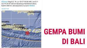 Gempa di wilayah pacitan jawa timur hari ini. Gempa Bumi Hari Ini 6 0 Sr Di Bali Dan Tak Berpotensi Tsunami Berikut Tips Selamatkan Diri Tribun Timur