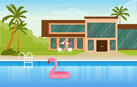 Download and use 10,000+ swimming pool stock photos for free. Vector Tropical Villa With Swimming Pool Illustration Image Picture Free Download 450043750 Lovepik Com