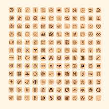 A White A Yellow A Light Blue A Pink And An Orange App Icon Set For Ios 14 App Icon Ios App Icon Iphone App Design