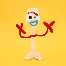 Forky is a tall fork with 4 flat prongs. Forky Plush Toy Story 4 Small 11 Shopdisney