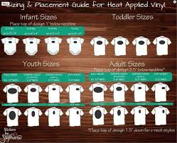 sizing and placement chart heat press authority