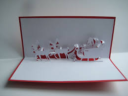 Pop Up Karten Pop Up Karte Weihnachtsmann Mit Schlitten Rentier Ein Designerstuck Von Bastel Popup Karten Weihnachten Weihnachten Karten Weihnachtskarten