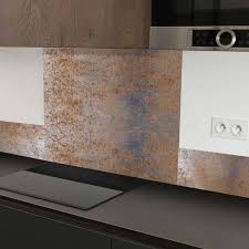 credence de cuisine adhesive en aluminium effet metal rouille credence cuisine cuisine aluminium toile de verre