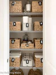 Browse 15,773 linen closet ideas on houzz. An Amazing Master Bath Linen Closet Transformation Our Perfecting Manor Bathroom Closet Organization Closet Transformation Linen Closet Organization