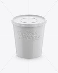 Matte Plastic Container Mockup Front View High Angle Shot In Cup Bowl Mockups On Yellow Images Object Mockups High Angle Shot Mockup Free Psd Plastic Containers