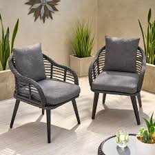 Bungalow Rose Aarhus Wicker Patio Chair With Cushions Reviews Wayfair In 2020 Wicker Patio Chairs Patio Chairs Patio Lounge Chairs