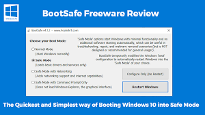 Enable advanced boot options (windows 10, 8). Bootsafe The Easiest Way To Boot Windows Into Safe Mode Experts Exchange