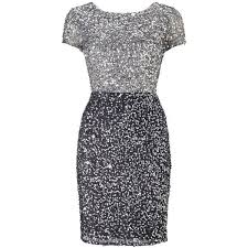 Adriannapapell Colour Block Beaded Cocktail Dress Silver Gunmetal 445 Bam Liked On Polyvor Maxi Dress Cocktail Long Sleeve Shift Dress Colorblock Dress