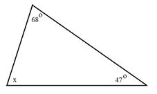 An obtuse isosceles triangle has one obtuse interior angle and two equivalent acute interior angles. Missing Angles In Triangles