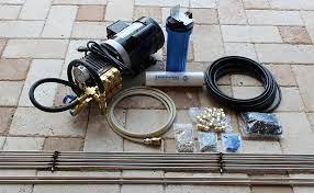 Simply punch holes in the tubing every two to three feet (using a drip tubing punch tool) in the area where mist is desired. Diy Misting Systems Kits