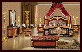 Royal Bedroom Set Italian Luxury Style Wedding Furniture 24k Gold Plated Cama De Madeira De Madeira Madeira