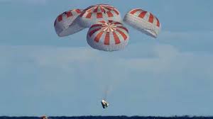 The crew dragon hypergolic fuels for reaction control thrusters and the superdraco abort motors are pressurized for flight. Spacex Crew Dragon Returns From Space Station On Demo 1 Mission Youtube