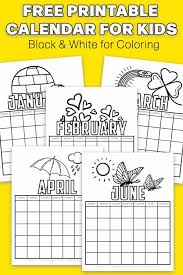 printable and editable calendar for kids