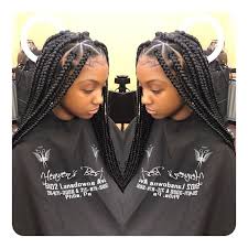 One of my aunt's did my braids and she did triangle parts on one side of my head since i just got it pierced, if i knew she did that i would have told her to. 68 Triangle Braids For Women That Really Stand Out Sass