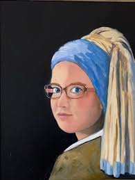 A portrayal of the girl with the pearl earring.