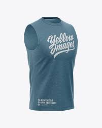 Download Men S Heather Sleeveless T Shirt Mockup Front Half Side View In Apparel Mockups On Yellow Images Object Mockups