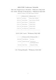 2024 PME Conference Schedule