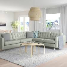 Morabo Sectional 5 Seat Corner Gunnared Light Green Metal Ikea Ikea Sofa Green Couch Living Room Sofa